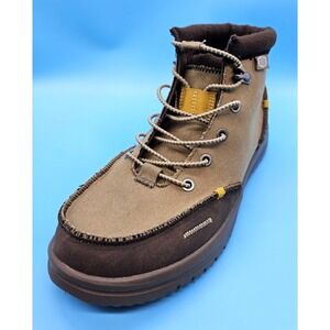 New Hey Dude Bradley Boot Men's Size M8 Brown Shoes Waxed Canvas Style 40625-255